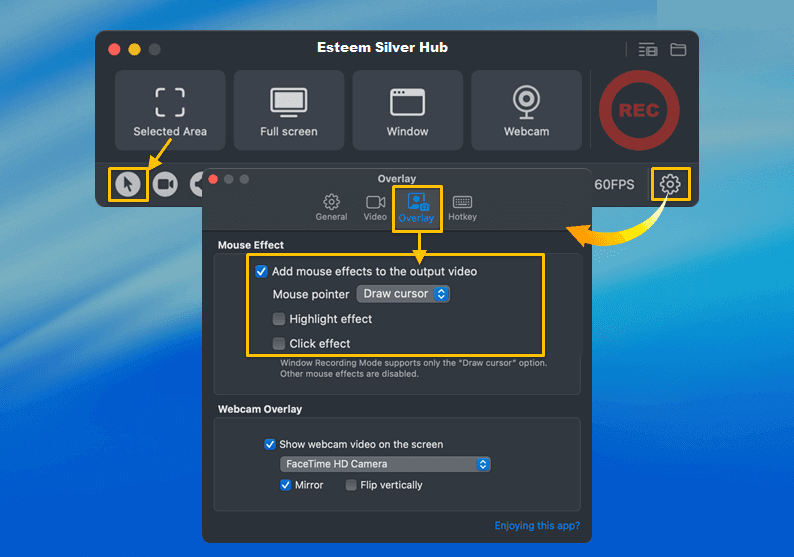 Cursor highlighting effects